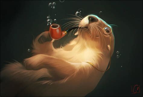 Mr Otter By Gaudibuendia Otter Art Otters Cute Animal Drawings
