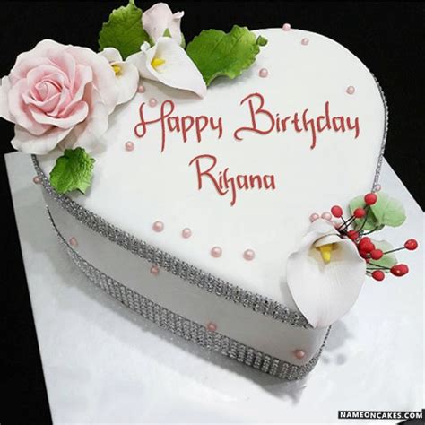 Write your names on unique happy birthday beautiful cake with name. Happy Birthday rihana Cake Images