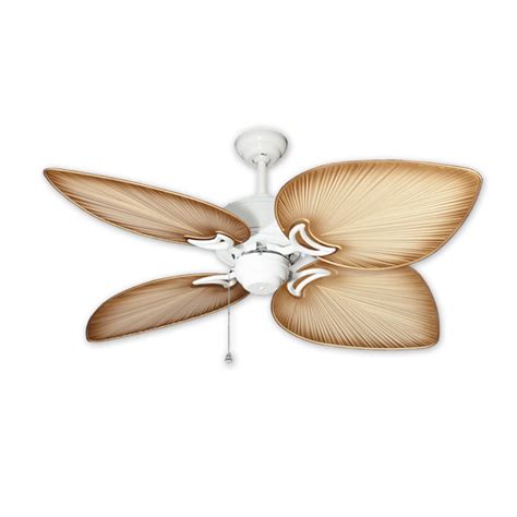 What makes a ceiling fan good for outdoor installation? Outdoor Tropical Ceiling Fan - Pure White Bombay by Gulf ...