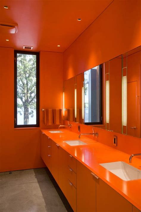 16 Ideas For Using Orange In A Bathroom