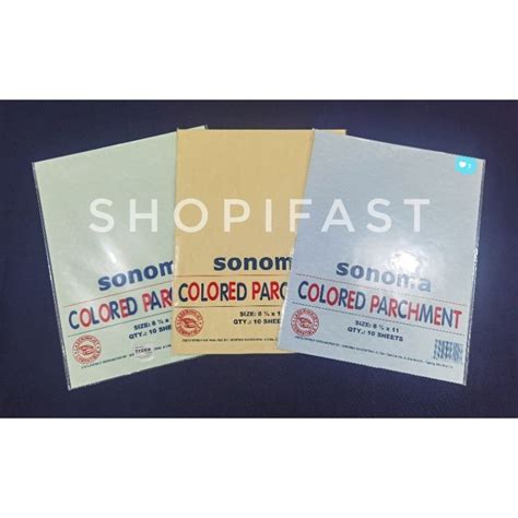Sonoma Colored Parchment Colored Paper Shopee Philippines