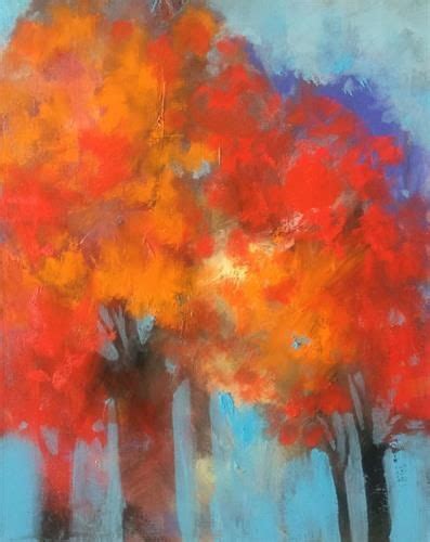 Abstract Expressionism Happy Trees By Amy Whitehouse