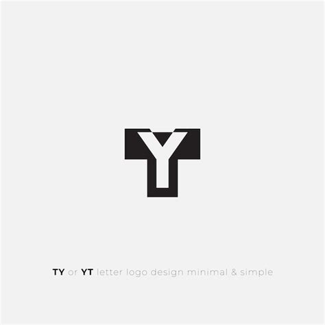 Icono De Diseño De Logotipo Inicial De La Letra Yt O Ty Mínimo Y Simple