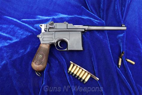 Mauser C96 Ww1 9mm Red 9 Self Loading Pistol Guns N Weapons