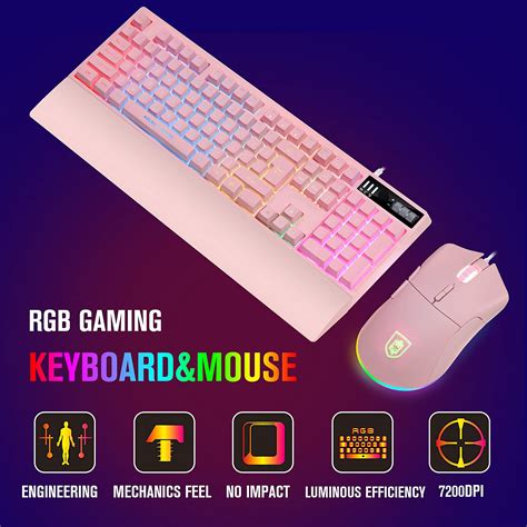 Buy Kolmax K3 Pink Rgb Gaming Keyboard And Mouse Comborgb Backlit