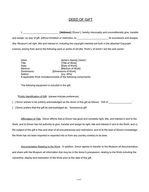 Deed Of T In Word And Pdf Formats