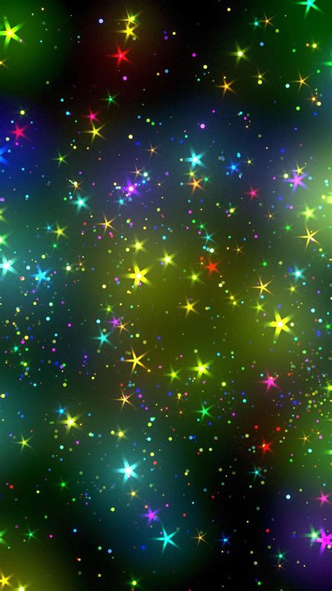 Rainbow Stars Glitter Wallpaper