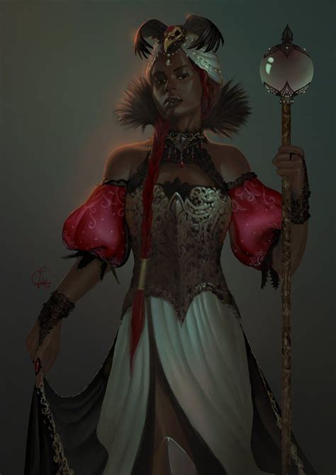 Sorcerer By Inawong On Deviantart Sorceress Character Portraits