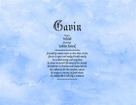 Meaning Of The Name Gavin Names With Meaning