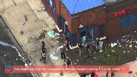 Two Baltimore City Jail Correctional Officers Caught Looting A 7 11 On Video Youtube