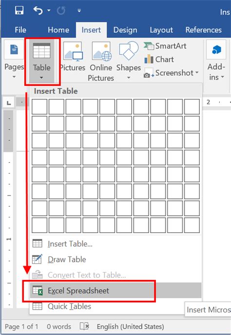 How To Insert Table In Excel Sheet