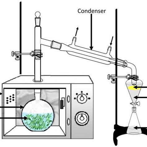 Schematic Representation Of The Microwave Assisted Extraction Apparatus