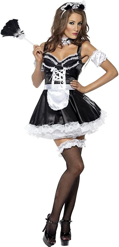 Smiffys Adult Womens Fever Flirty French Maid Costume Uk