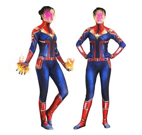 Captain Marvel Cosplay Costume Girl Ms Marvel Carol Danvers Children