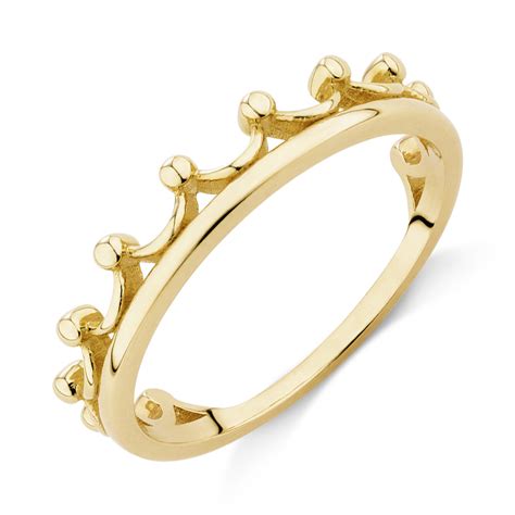 Crown Ring 10ct Yellow Gold