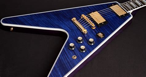 2015 Gibson Custom Shop Flying V Custom Blue Widow Ubicaciondepersonascdmxgobmx