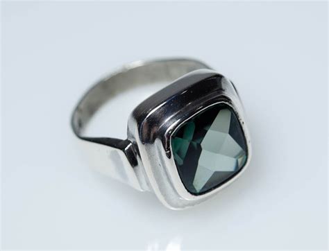 835 Zilver Ring Met Groene Steen Catawiki