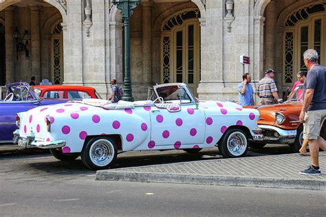 Classic Car With Pink Polka Dots In Havana Cuba Photograph By Brenda Mardinly Fine Art America