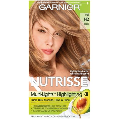 Garnier Nutrisse Nourishing Hair Color Cr Me Highlighting Kit H2 Golden Blonde 1 Kit