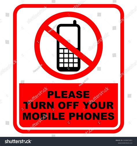 Please Turn Off Your Mobile Phones Stock Vector Royalty Free