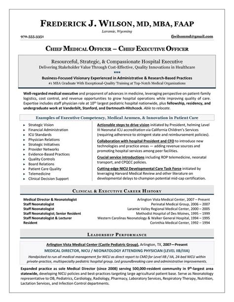 Download and customize our resume template to land more interviews. Chief Medical Officer Resume | Award-Winning Medical Officer Resume | Executive resume, Resume ...
