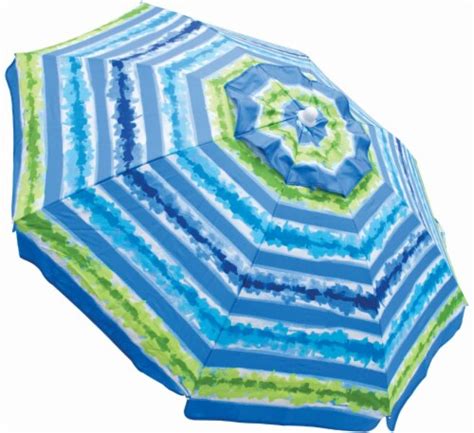Rio Beach Tilt Umbrella With New Wind Vent And Carry Bag Beach Stripe