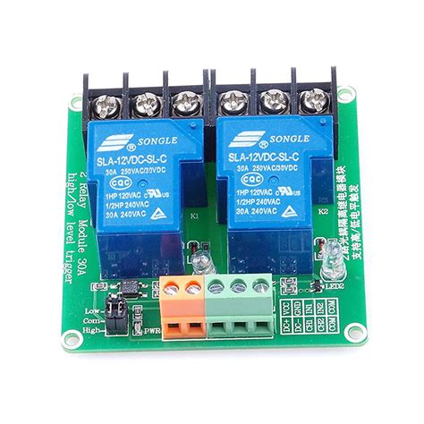 Two 2 Channel Relay Module 30a With Optocoupler Isolation 5v 12v 24v