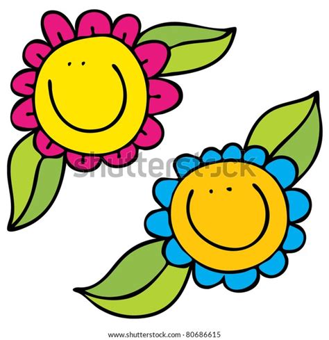 Cartoon Flowers Stock Vector Royalty Free 80686615 Shutterstock