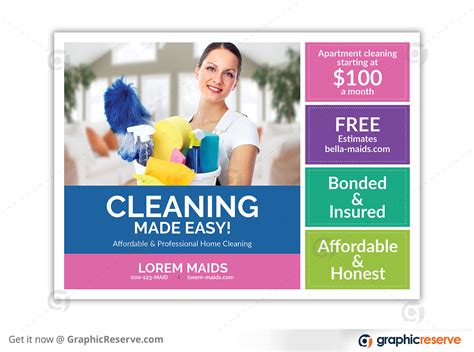 10 Cleaning Service Mailer Postcard Design 2022 Graphic Reserve