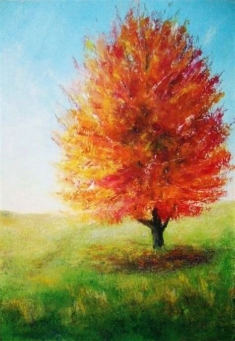 40 Beautiful Tree Art Painting And Art Works Oil Pastel Paintings Tree