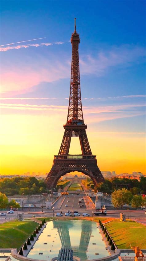 Eiffel Tower Beautiful Sunset Image Download Free Hd