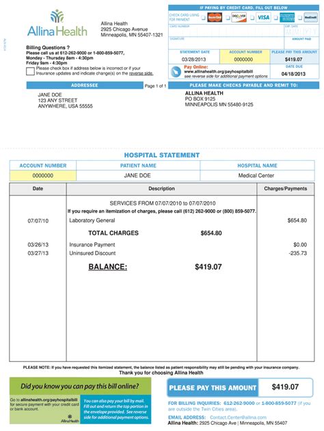 Fake Medical Bills Download Ugapress Blog