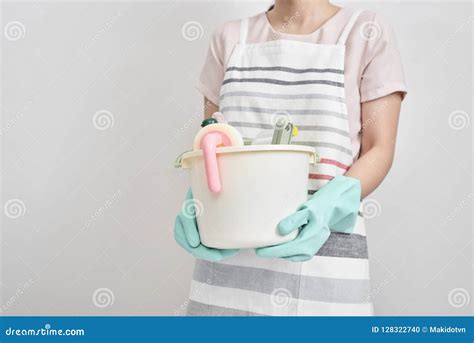 People Housework And Housekeeping Concept Happy Woman With Vacuum Cleaner At Home Spring
