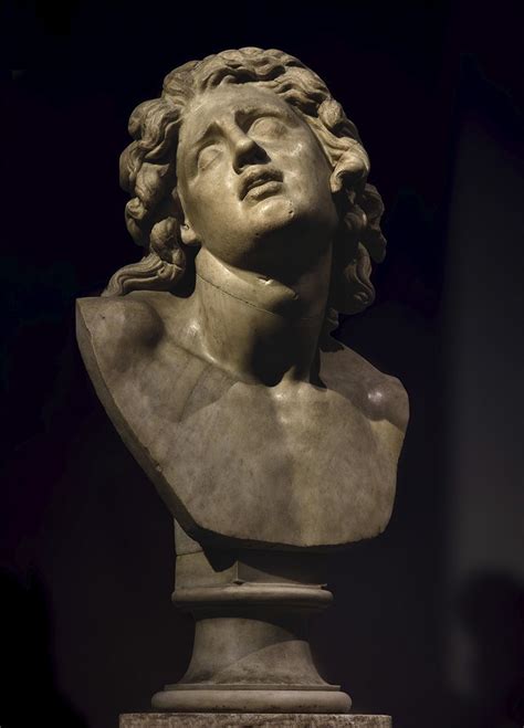 Head Known As The Dying Alexander Head — Marble From Paros Bust