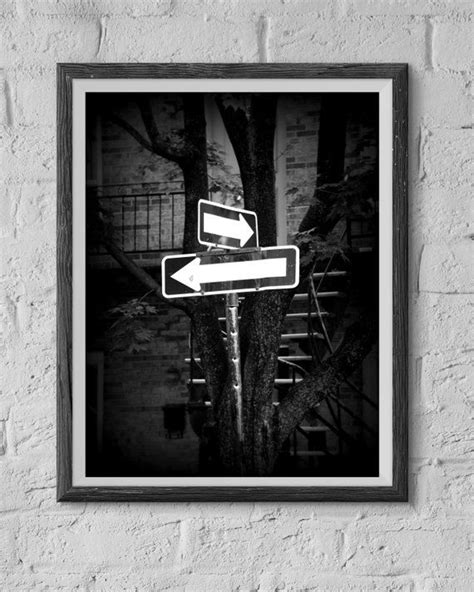 One Way Street Sign Street Signs Photography Print Street Photography White Art Black And