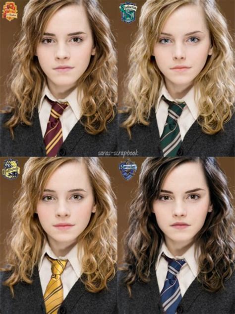 Hermione Granger In The Different Houses I Love Slytherin Harry Potter