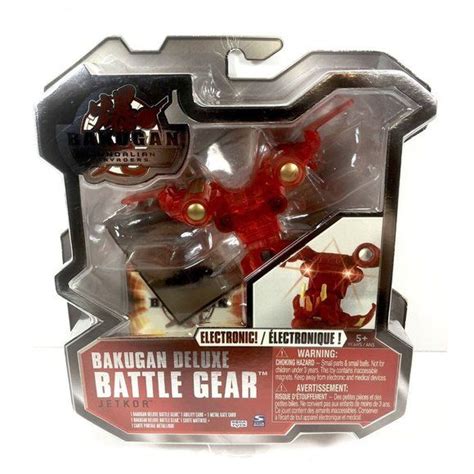 New 2010 Bakugan Gundalian Invaders Deluxe Battle Gear Jetkor Pyrus Red