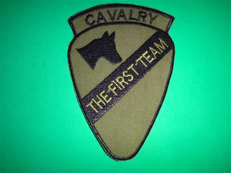 Us 1st Cavalry Division The First Team Subdued Pocket Patch From