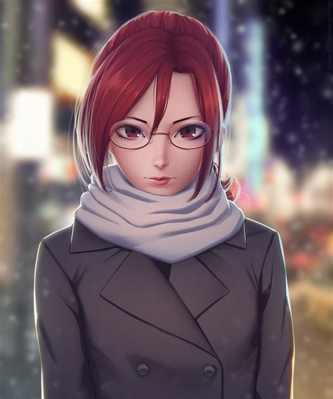 4525519 Anime Glasses Short Hair Redhead Anime