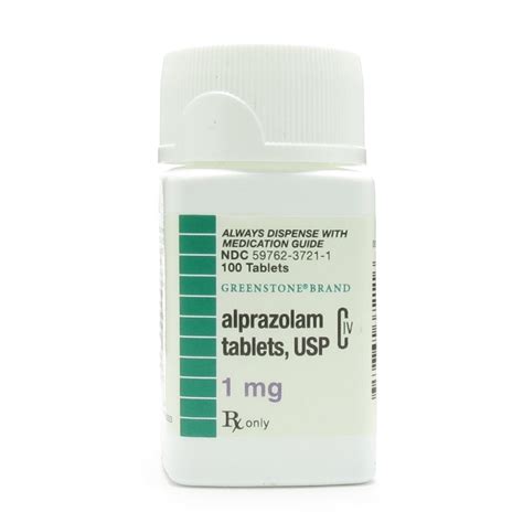 Alprazolam C IV 1mg 100 Tablets Bottle McGuff Medical Products