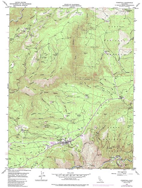 Foresthill Topographic Map 124000 Scale California