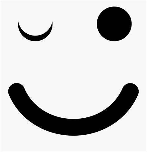 Wink Emoticon Of Rounded Square Face Guiño De Ojo Png Free