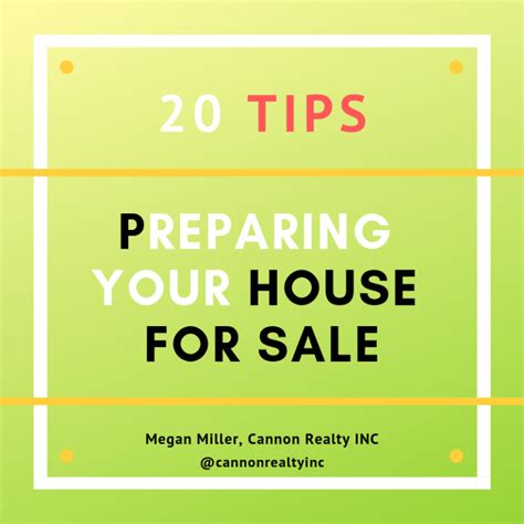 20 Tips For Preparing Your House For Sale Cannon Realty