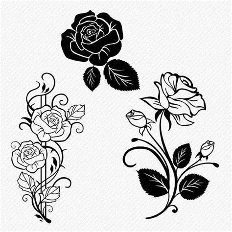 Rose Outline Svg Rose Svg Flower Svg Rose Clipart Rose Etsy In My XXX