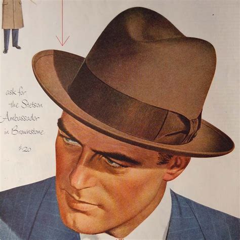 Vintage 1950 Stetson Mens Hat Ad Etsy Nostalgie