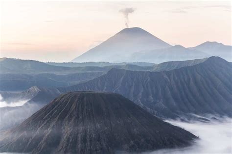 Mount Bromo Indonesien Traumhafter Sonnenaufgang Java