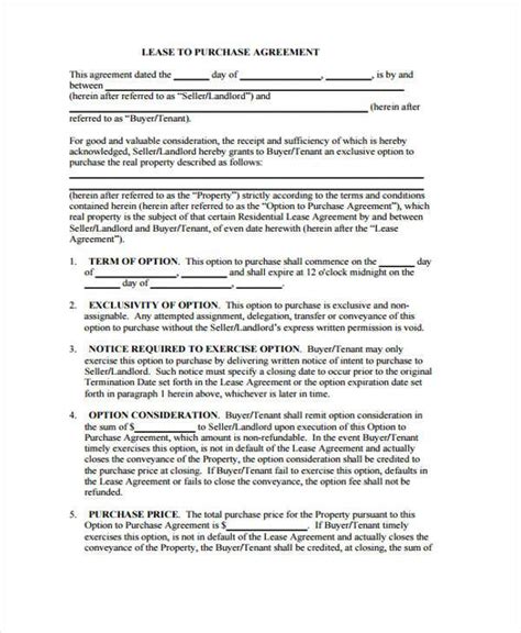 Free 10 Generic Purchase Agreement Forms In Ms Word Pdf
