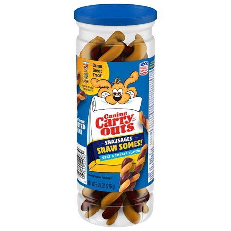 Canine Carry Outs Snausages Snawsomes Beef And Cheese Flavor Dog