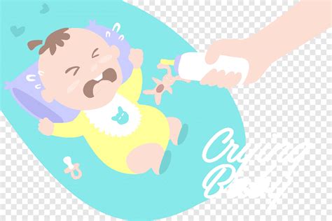 Pañal Infantil Llorando Niño Pequeño Hambriento Bebé Llorando Azul