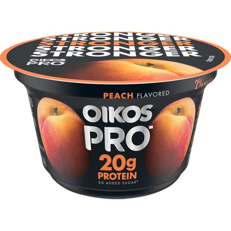 Oikos Pro Peach Yogurt Cultured Ultra Filtered Milk 53 Oz
